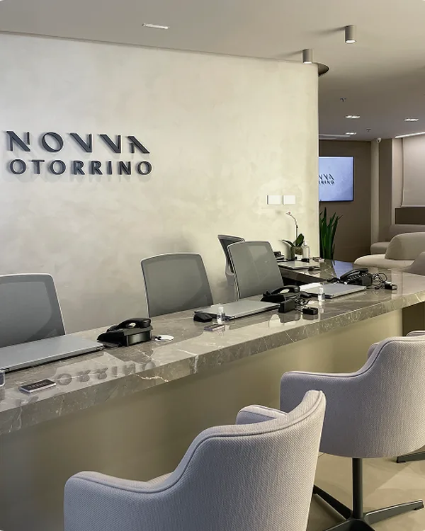 Recepção da clínica Novva Otorrino